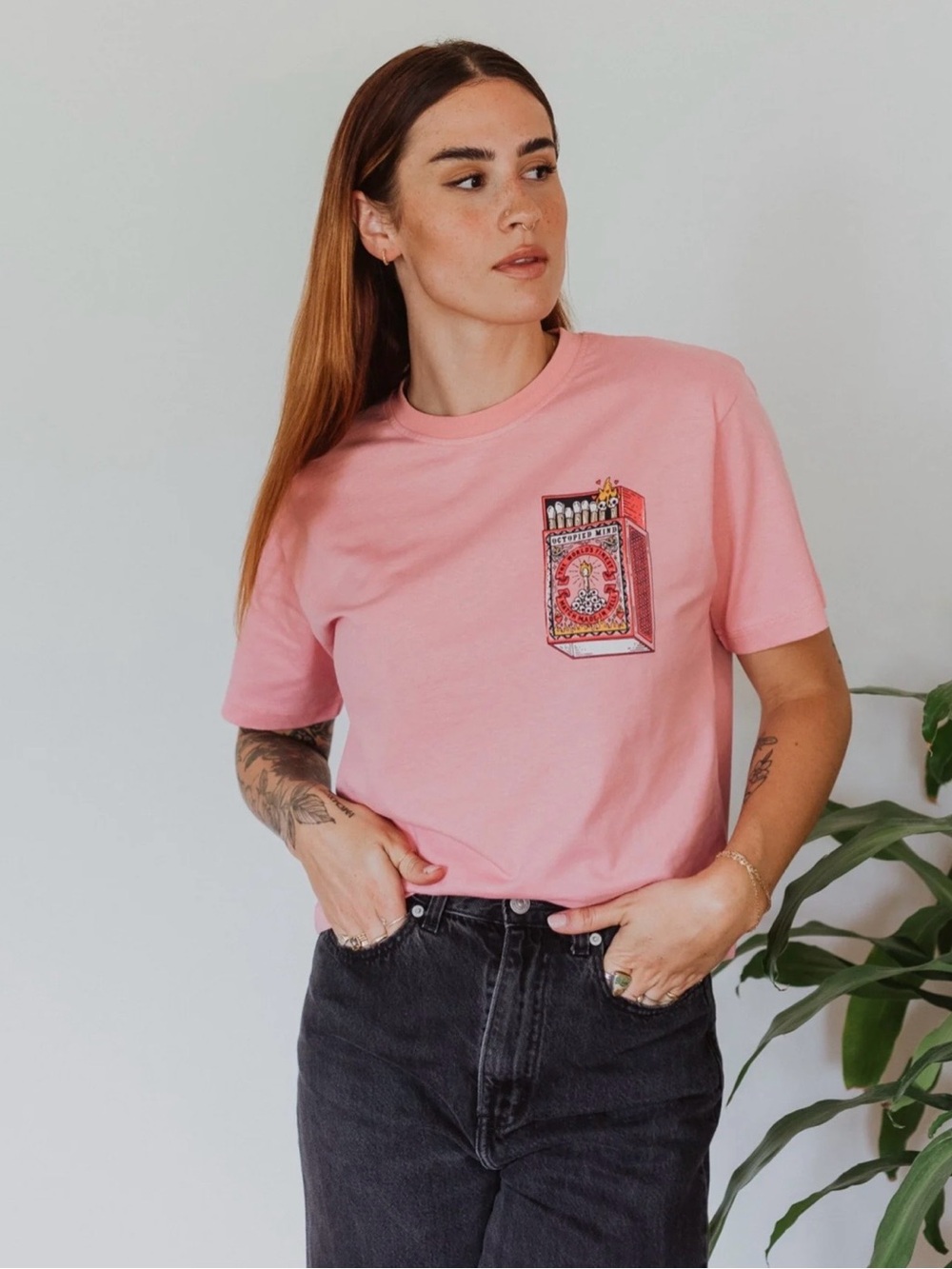 Octopied Mind Burn Baby Pink Graphic T Shirt NWOT XL